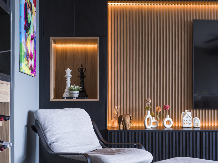 Projeto de arquitetura e interiores para apartamento de 176m²